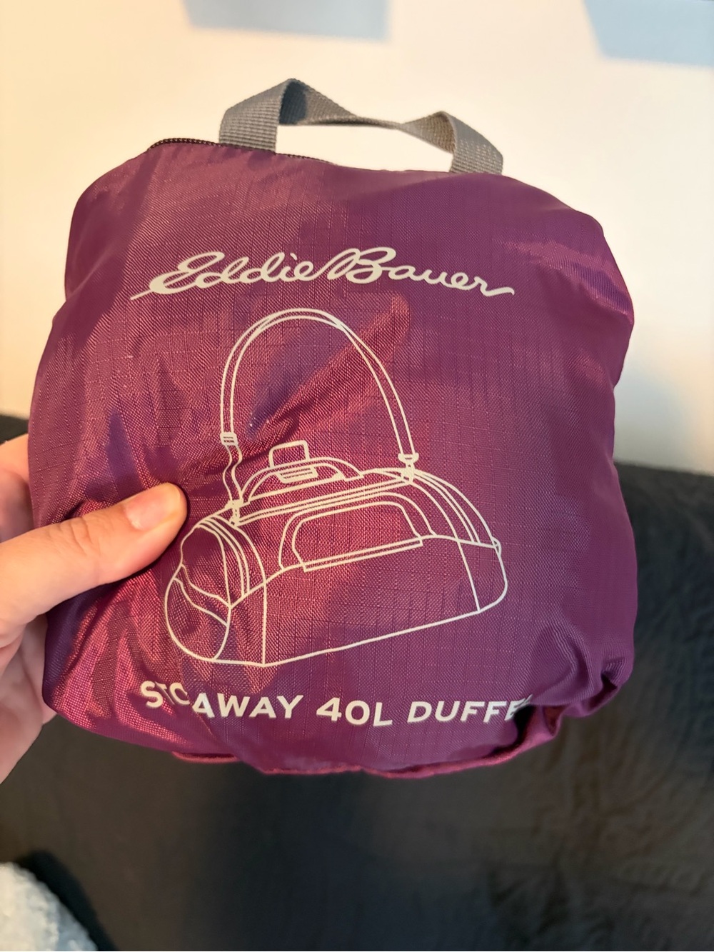 Eddie Bauer Packable Travel Duffel — Plum